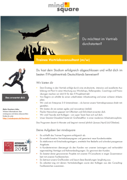 Du m&ouml;chtest im Vertrieb durchstarten?