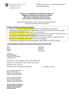 Gesuch zur Aus&uuml;bung der politischen Rechte