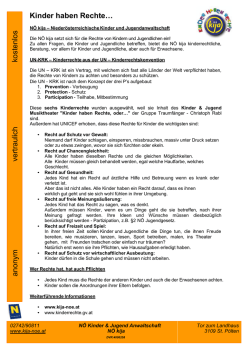 Infoblatt "Kinder haben Rechte..."