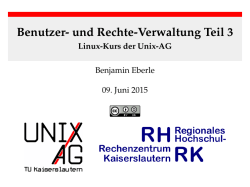 Benutzer- und Rechte-Verwaltung Teil 3 - Linux-Kurs der Unix-AG