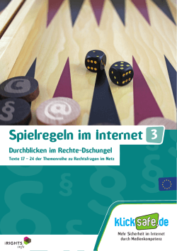 Spielregeln im Internet 3 - Durchblicken im Rechte