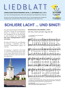 sChliere lACht … und singt!