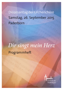 Dir singt mein Herz - Kirchenmusik im Erzbistum Paderborn