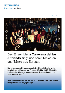 Das Ensemble la Carovana del bú & friends singt und spielt