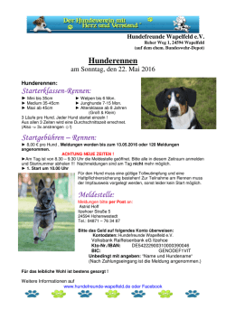 Einladung Rennen Mai 2016