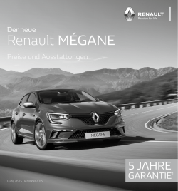 Preisliste neuer Renault Mégane - renault