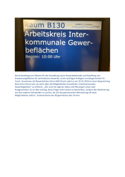 Entwicklung von Flächen für die Ansiedlung neuer Gewerbebetriebe