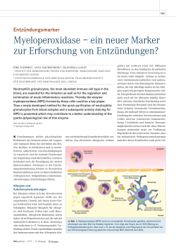 Myeloperoxidase – ein neuer Marker zur Erforschung