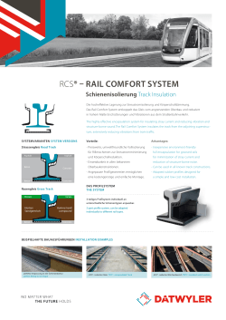 rcs® – rail comfort system