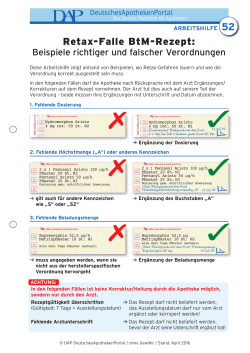 Retax-Falle BtM-Rezept - Deutsches Apotheken Portal
