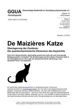 De Maizières Katze - Gemeinnützige Gesellschaft zur Unterstützung