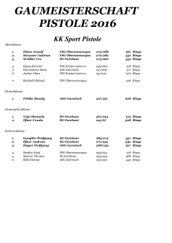 gaumeisterschaft pistole 2016 - Gau