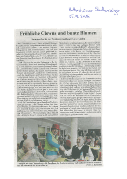 Fröhliche Clowns und bunte Blumen