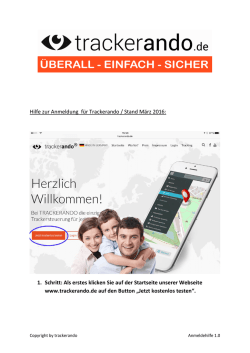 Hilfe zur Anmeldung f&uuml;r Trackerando / Stand M&auml;rz 2016: 1. Schritt