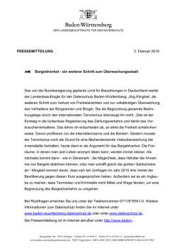 ein weiterer Schritt zum &Uuml;berwachungsstaat!