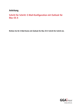 Anleitung Schritt für Schritt: E-Mail-Konfiguration mit Outlook für Mac