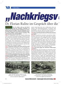 Interview von Dr Florian Rulitz mit der Deutschen Militärzeitschrift