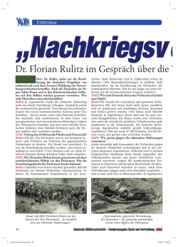 Interview von Dr Florian Rulitz mit der Deutschen Militärzeitschrift