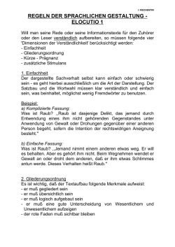 Grundlegendes zur sprachlichen Gestaltung