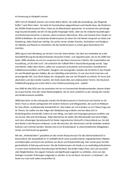 In Erinnerung an Elisabeth Limmer 1997 traf ich Elisabeth Limmer