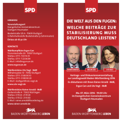 die welt aus den fugen - SPD Sillenbuch Heumaden Riedenberg