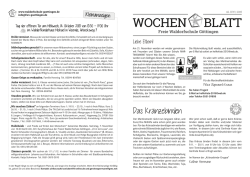 Wochenblatt - Freie Waldorfschule