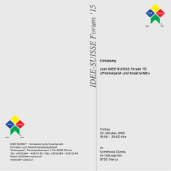 IDEE-SUISSE Forum `15