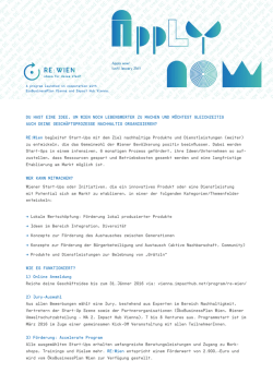 du hast eine idee, um wien noch lebenswerter zu machen und
