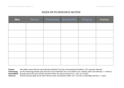 Ideen-Entscheidungsmatrix