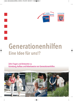 Generationenhilfen - Eine Idee für uns!?