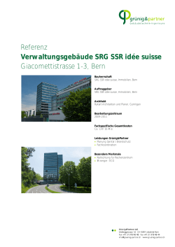 Referenz Verwaltungsgebäude SRG SSR idée suisse