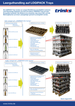 Leerguthandling auf LOGIPACK Trays