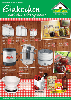 einkochen-2015 - Lagerhaus Salzburg