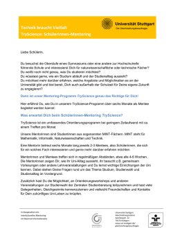Mentees gesucht! - Universit&auml;t Stuttgart