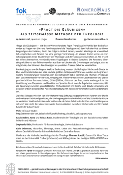 fragt die gläubigen » als zeitgemässe methode der