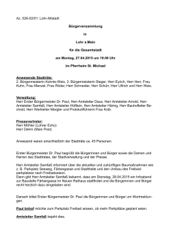 Protokoll vom 27. April 2015