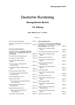 Plenarprotokoll 18/114 - DIP des Bundestages