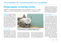 D&uuml;ngerabgabe rechtzeitig melden
