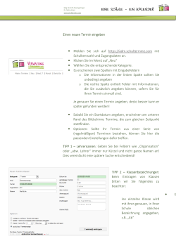 Einen neuen Termin eingeben &bull; Melden Sie sich auf https://adm
