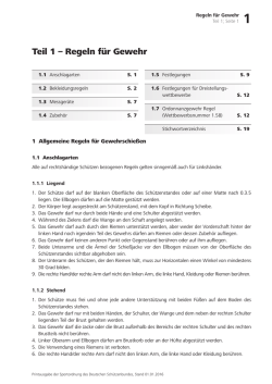 Teil 1 &ndash; Regeln f&uuml;r Gewehr - Deutscher Sch&uuml;tzenbund eV