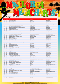 Ausgabe Juli 2015 - Die Offiziellen Mallorca Mega Charts