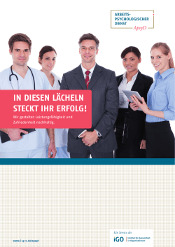 IN DIESEN LÄCHELN STECKT IHR ERFOLG!