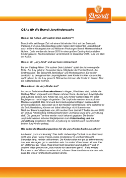 Q&As für die Brandt Jurykindersuche