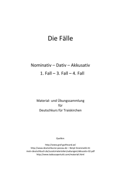 F&auml;lle-Heft - Deutschkurs f&uuml;r Traiskirchen