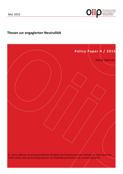Policy Paper als PDF