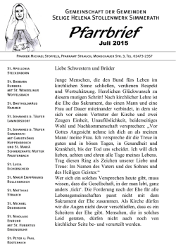 Juli 2015 - Dedenborn