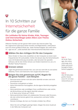 In 10 Schritten zur Internetsicherheit f&uuml;r die ganze Familie