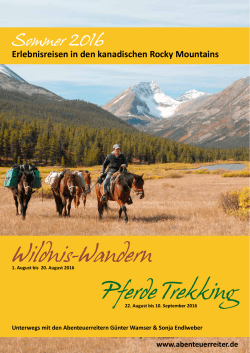 Pferde Trekking Wildnis-Wandern