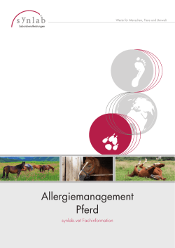 Fachinformationen Allergiemanagement Pferd