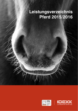 Leistungsverzeichnis Pferd 2015/2016